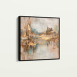 Abstract 1133 Canvas Art 16" x 16" / 40 x 40 cm / Black