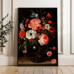 Floral 1133 Canvas Art 60 x 40 cm / Black