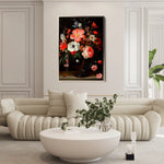 Floral 1133 Canvas Art 60 x 40 cm / Black
