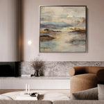 Abstract 1134 Canvas Art 16" x 16" / 40 x 40 cm / Black