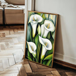 Floral 1134 Canvas Art 18" x 24" / 45 x 60 cm / Black