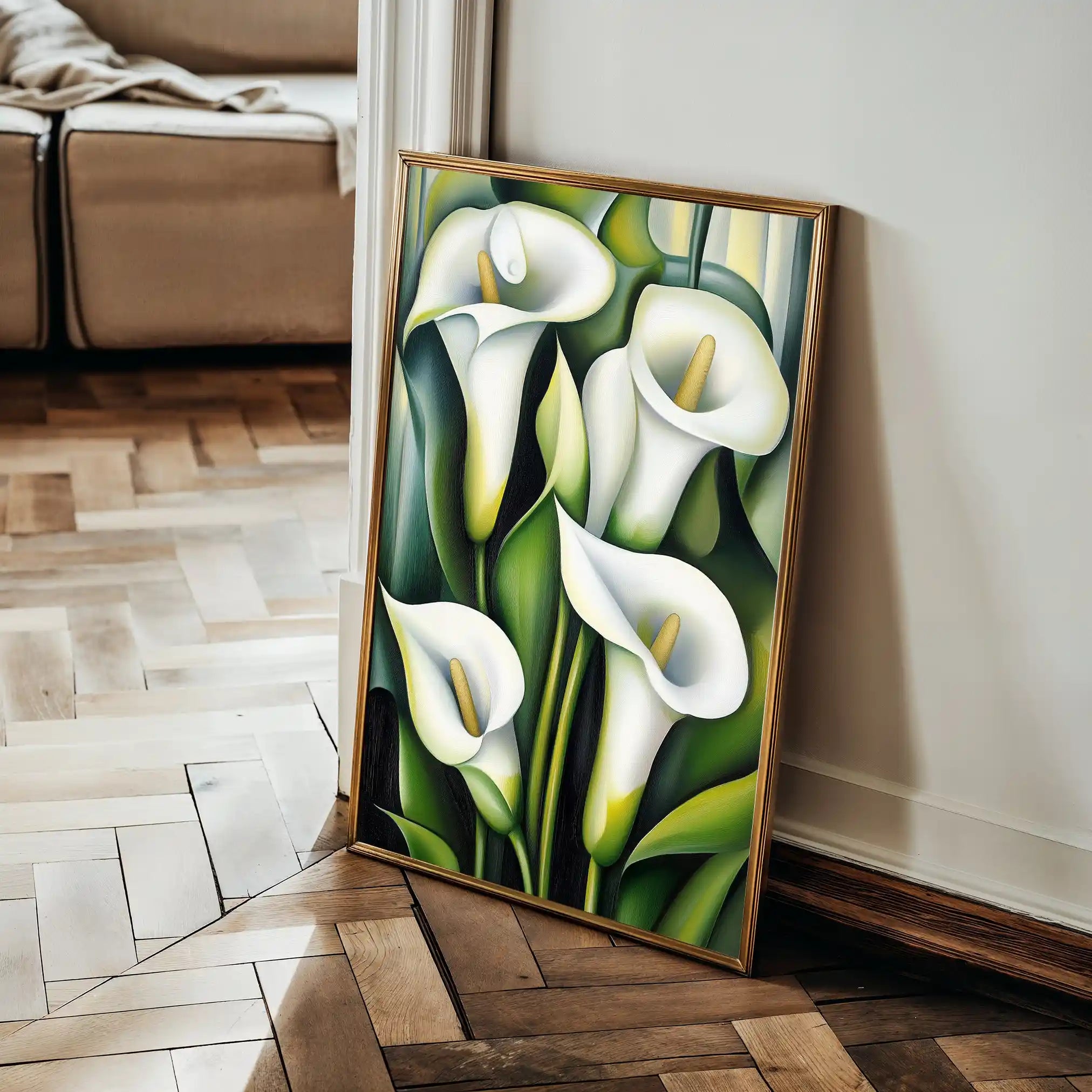Floral 1134 Canvas Art 60 x 40 cm / Black