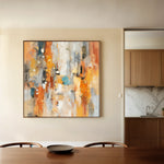 Abstract 1135 Canvas Art 16" x 16" / 40 x 40 cm / Black