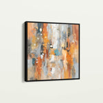 Abstract 1135 Canvas Art 16" x 16" / 40 x 40 cm / Black