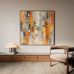 Abstract 1135 Canvas Art 60 x 60 cm / Black