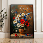 Floral 1135 Canvas Art 18" x 24" / 45 x 60 cm / Black