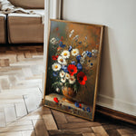Floral 1135 Canvas Art 18" x 24" / 45 x 60 cm / Black