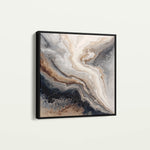 Abstract 1136 Canvas Art 16" x 16" / 40 x 40 cm / Black