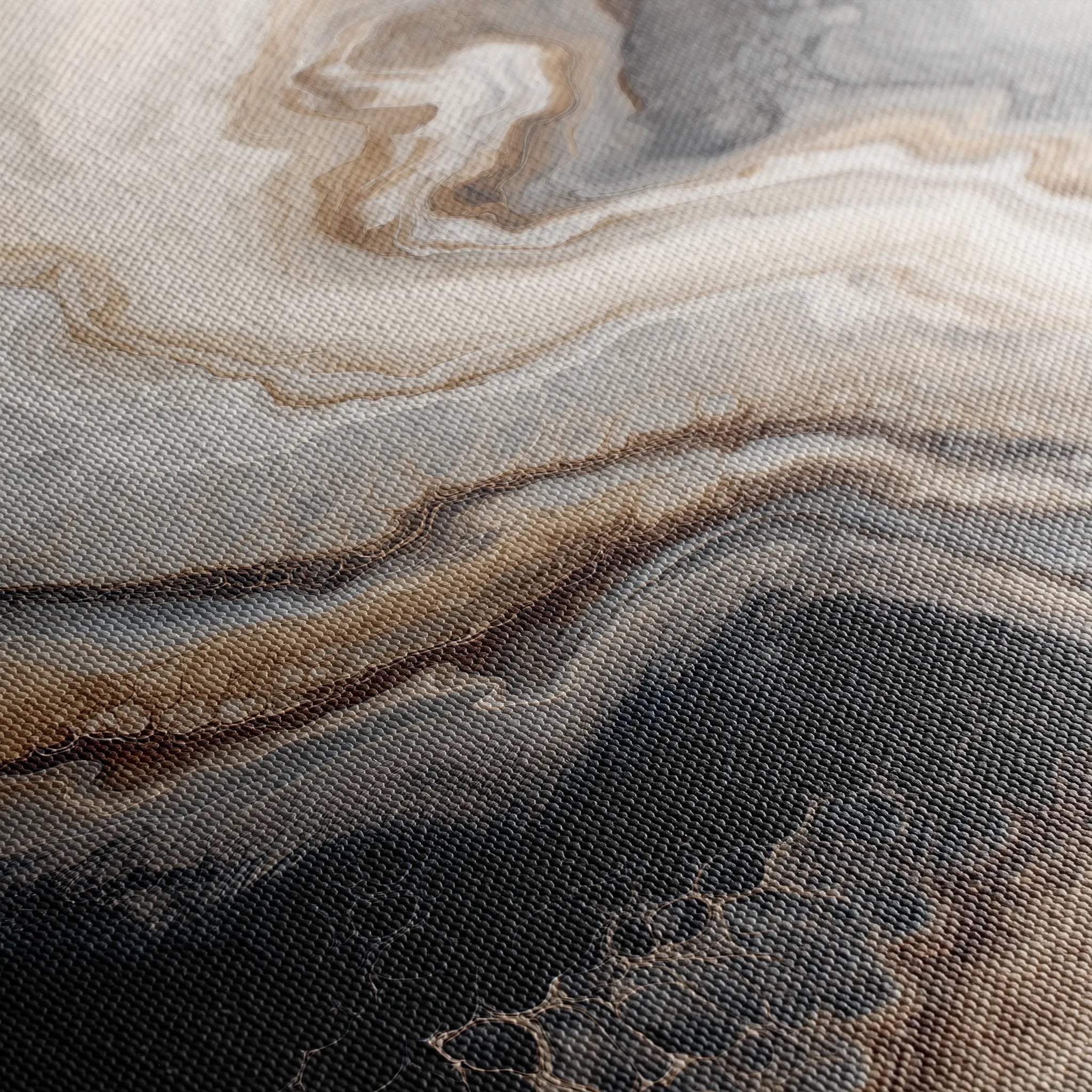 Abstract 1136 Canvas Art 16" x 16" / 40 x 40 cm / Black