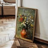 Floral 1136 Canvas Art 18" x 24" / 45 x 60 cm / Black
