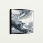 Abstract 1137 Canvas Art 16" x 16" / 40 x 40 cm / Black