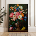 Floral 1137 Canvas Art 18" x 24" / 45 x 60 cm / Black