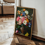 Floral 1137 Canvas Art 18" x 24" / 45 x 60 cm / Black