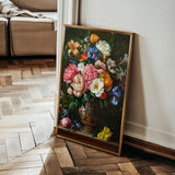 Floral 1137 Canvas Art 18" x 24" / 45 x 60 cm / Black