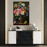 Floral 1137 Canvas Art 18" x 24" / 45 x 60 cm / Black