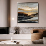 Abstract 1138 Canvas Art 60 x 60 cm / Black