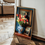 Floral 1138 Canvas Art 18" x 24" / 45 x 60 cm / Black