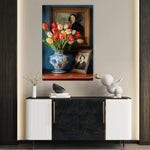 Floral 1138 Canvas Art 18" x 24" / 45 x 60 cm / Black