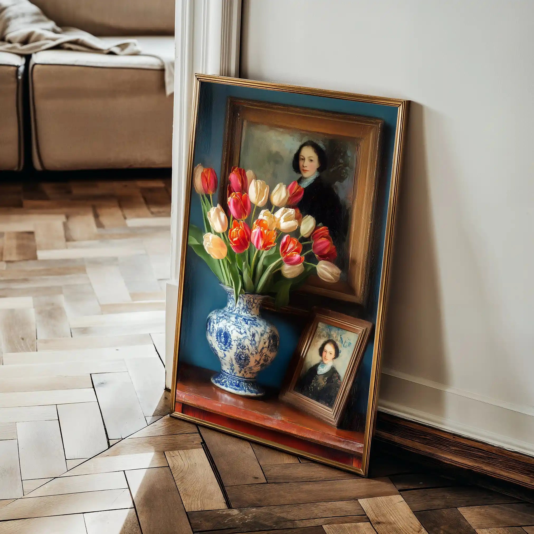 Floral 1138 Canvas Art 60 x 40 cm / Black