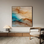 Abstract 1139 Canvas Art 16" x 16" / 40 x 40 cm / Black