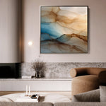Abstract 1139 Canvas Art 16" x 16" / 40 x 40 cm / Black