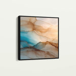 Abstract 1139 Canvas Art 16" x 16" / 40 x 40 cm / Black