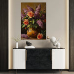 Floral 1139 Canvas Art 18" x 24" / 45 x 60 cm / Black
