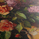 Floral 1139 Canvas Art 18" x 24" / 45 x 60 cm / Black