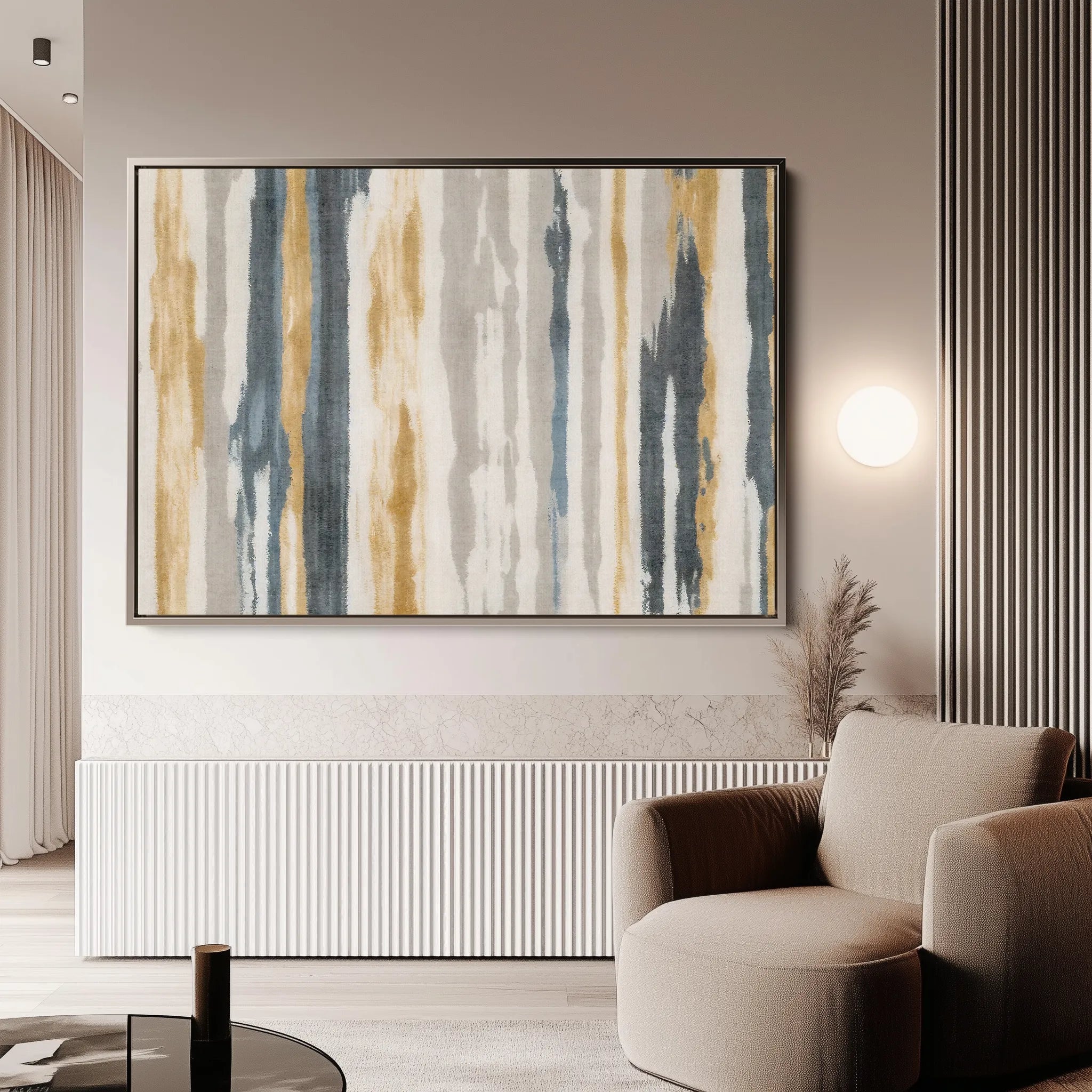 Abstract 114 Canvas Art 18" x 24" / 45 x 60 cm / Black