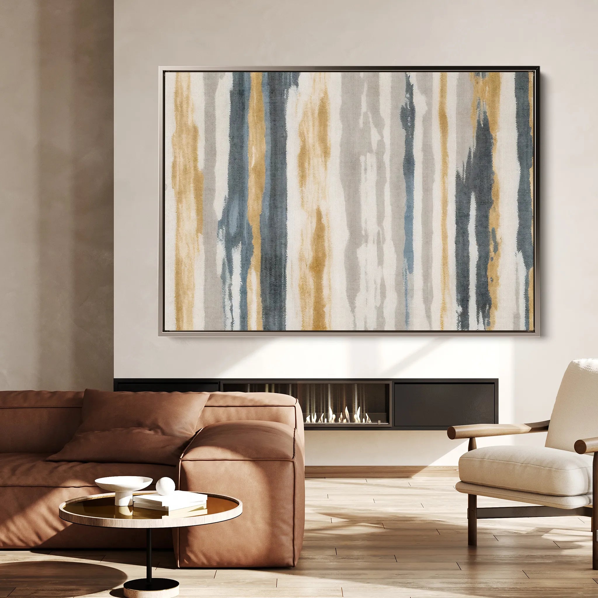 Abstract 114 Canvas Art 18" x 24" / 45 x 60 cm / Black