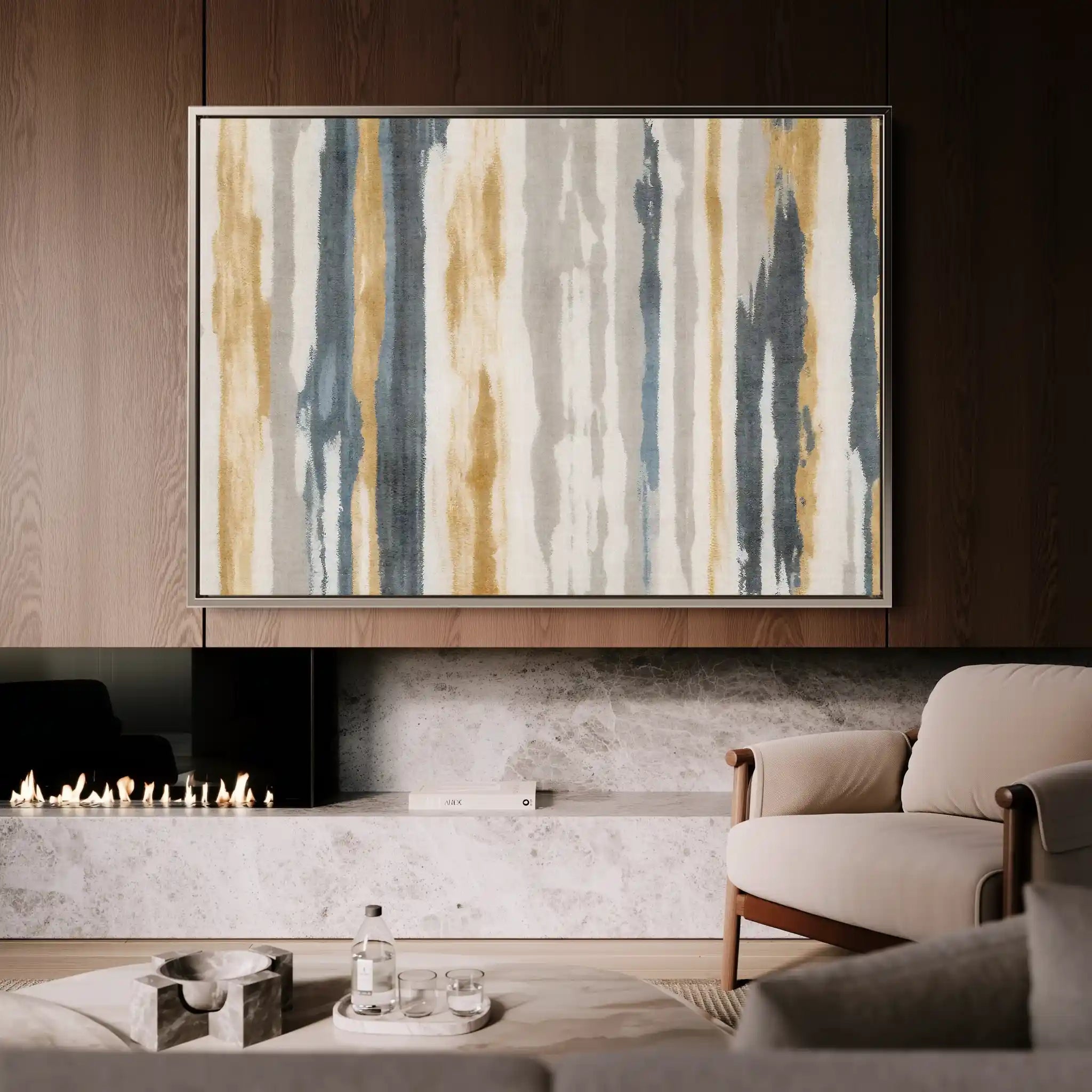 Abstract 114 Canvas Art 60 x 40 cm / Black