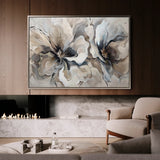 Floral 114 Canvas Art 18" x 24" / 45 x 60 cm / Black