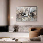 Floral 114 Canvas Art 18" x 24" / 45 x 60 cm / Black