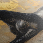 Horses 114 Canvas Art 60 x 40 cm / Black