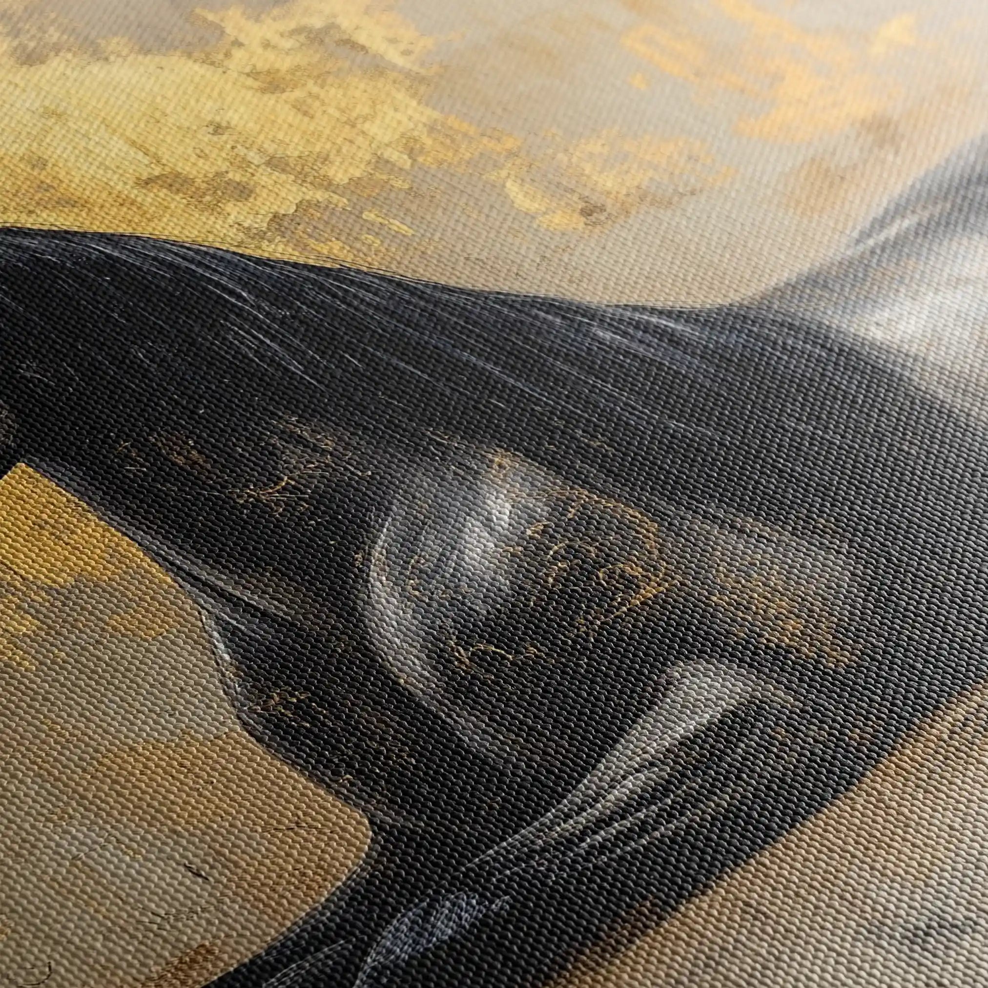 Horses 114 Canvas Art 60 x 40 cm / Black