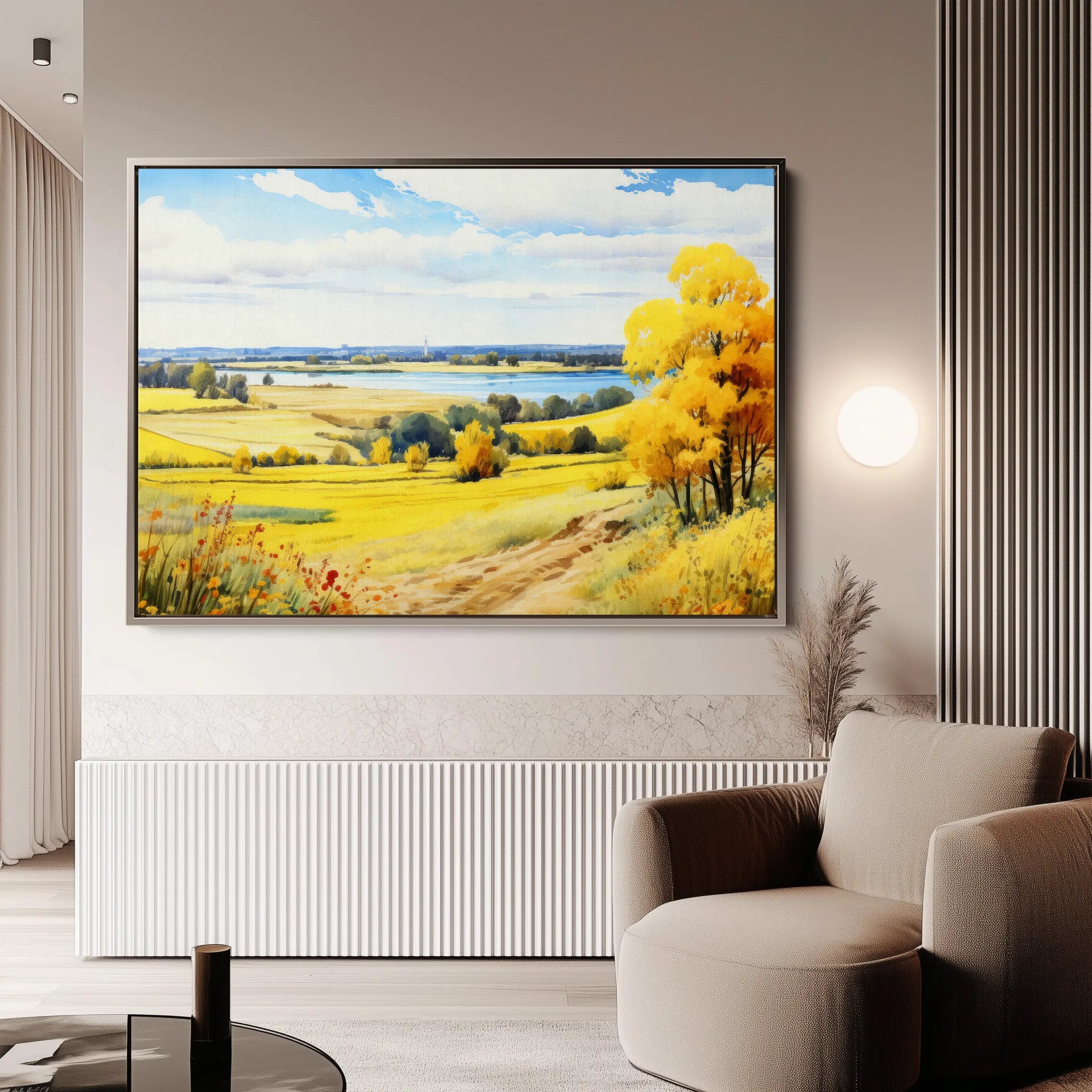 Landscape 114 Canvas Art 18" x 24" / 45 x 60 cm / Black