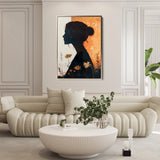 Portrait 114 Canvas Art 18" x 24" / 45 x 60 cm / Black