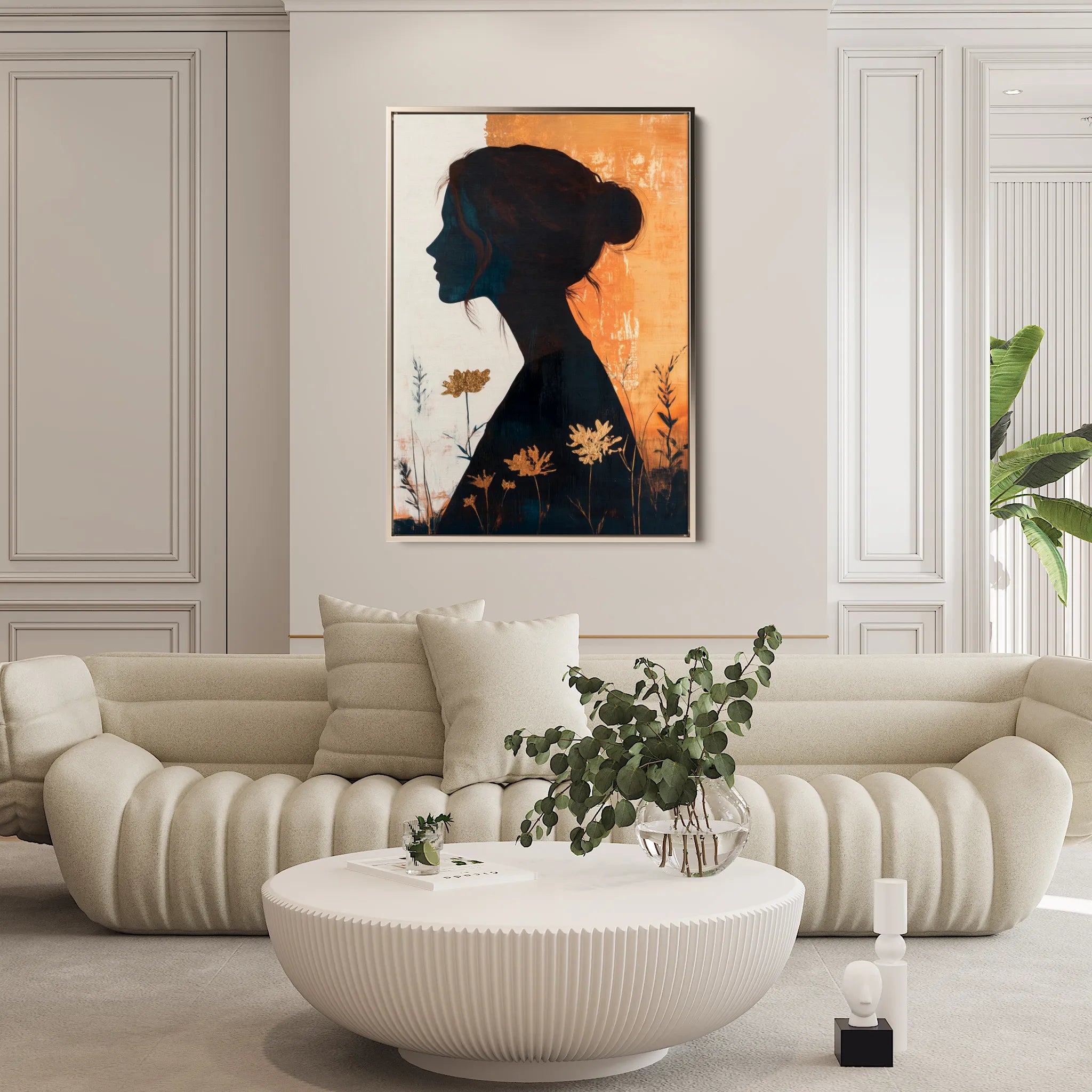 Portrait 114 Canvas Art 18" x 24" / 45 x 60 cm / Black