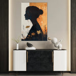 Portrait 114 Canvas Art 18" x 24" / 45 x 60 cm / Black