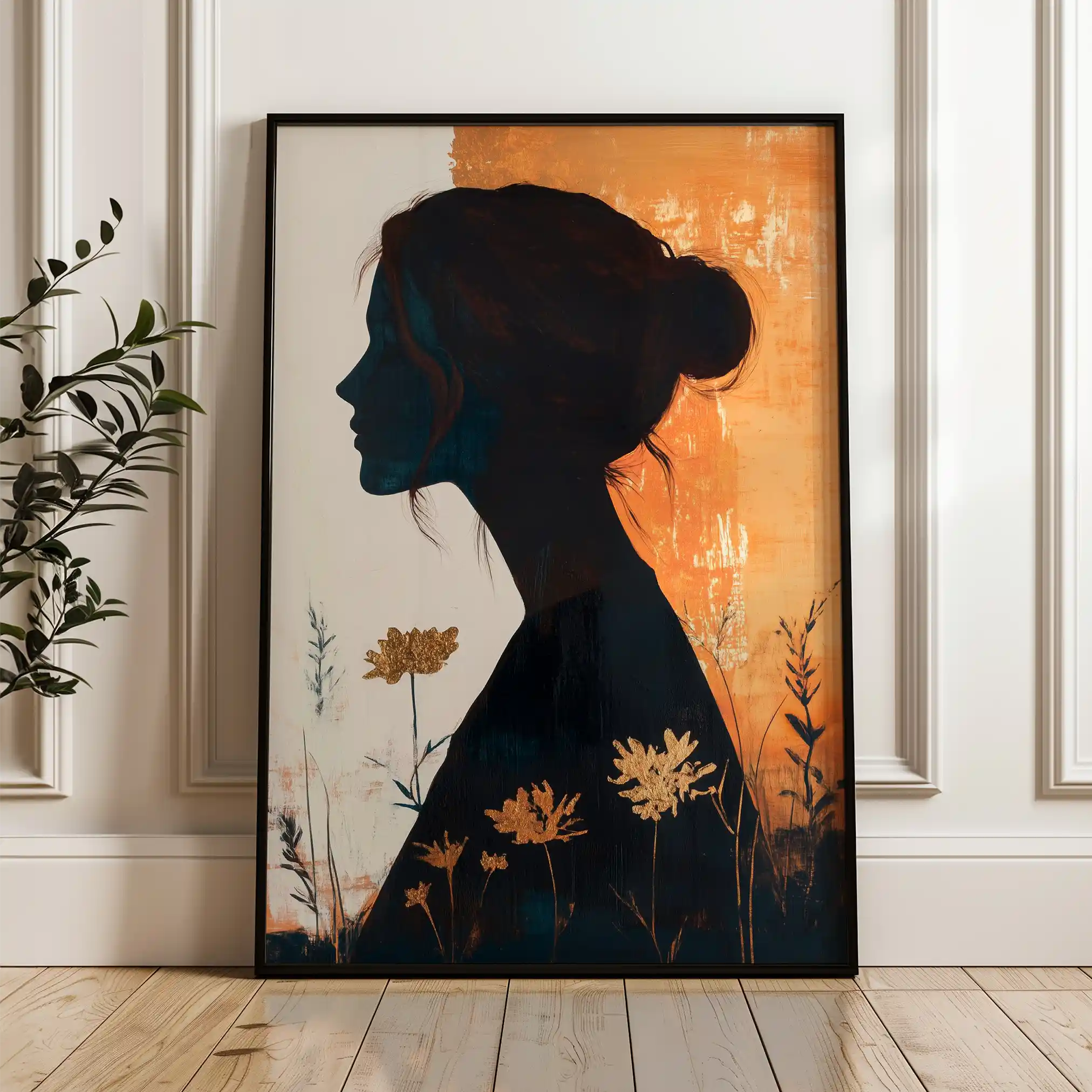 Portrait 114 Canvas Art 60 x 40 cm / Black