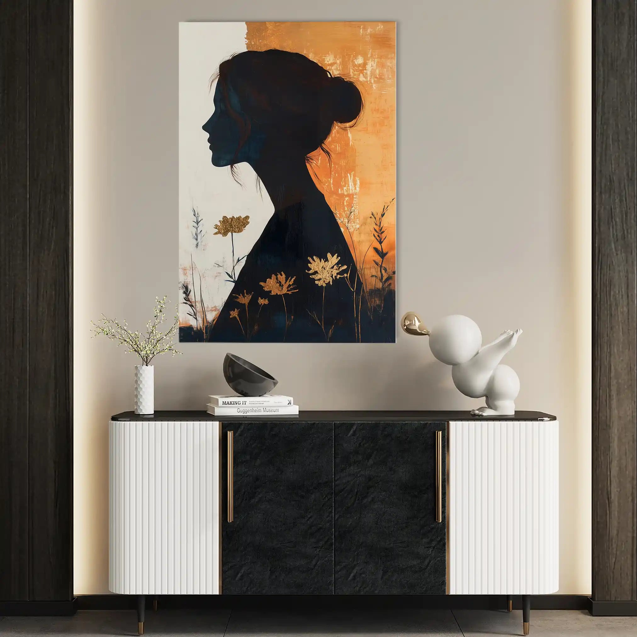 Portrait 114 Canvas Art 60 x 40 cm / Black