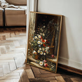 Floral 1140 Canvas Art 18" x 24" / 45 x 60 cm / Black