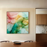 Abstract 1141 Canvas Art 16" x 16" / 40 x 40 cm / Black