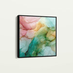 Abstract 1141 Canvas Art 16" x 16" / 40 x 40 cm / Black