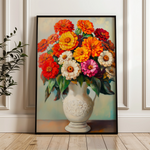 Floral 1141 Canvas Art 18" x 24" / 45 x 60 cm / Black