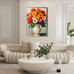 Floral 1141 Canvas Art 18" x 24" / 45 x 60 cm / Black