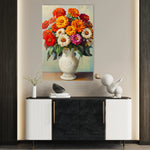 Floral 1141 Canvas Art 18" x 24" / 45 x 60 cm / Black
