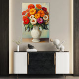 Floral 1141 Canvas Art 18" x 24" / 45 x 60 cm / Black