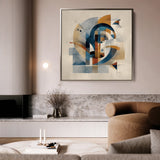 Abstract 1142 Canvas Art 16" x 16" / 40 x 40 cm / Black