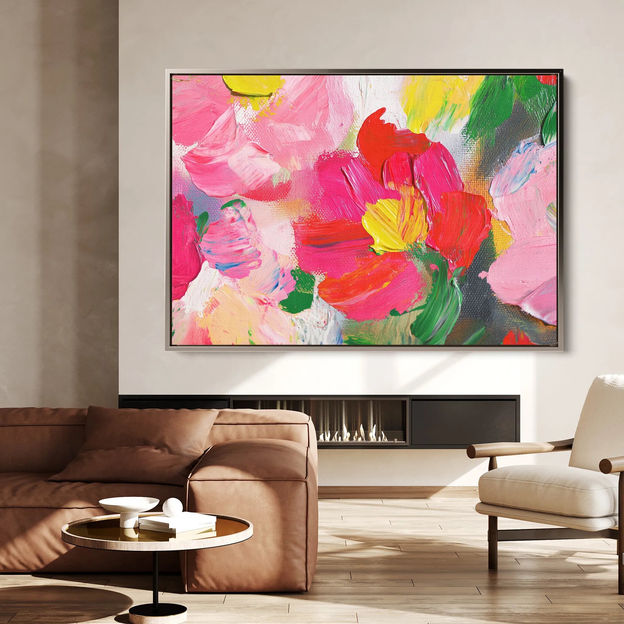 Floral 1143 Canvas Art 18" x 24" / 45 x 60 cm / Black